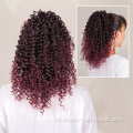 Afro Kinky Curly Ombre Drawstring Colas de caballo sintéticas